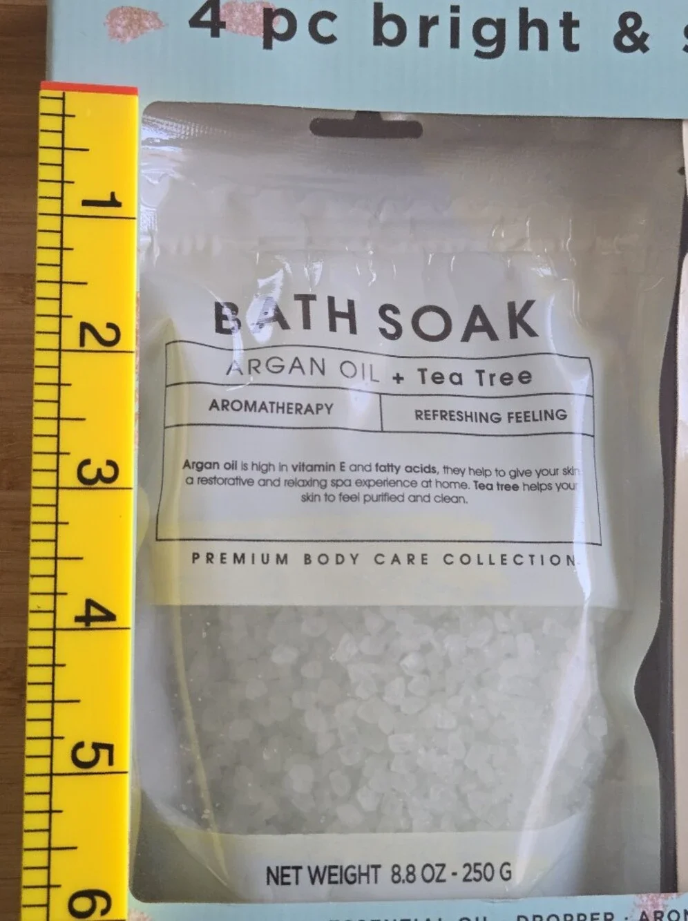 Bright & Shine Argan Oil + Tea Tree Bath Soak Set – White